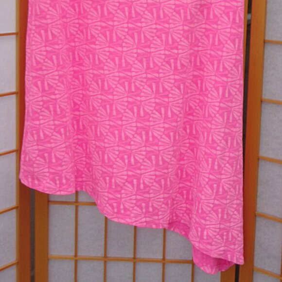 FRESH PRODUCE Flamingo pink Tidepool Geo Sasha Asymmetrical Hem $62. nwt - Picture 7 of 7